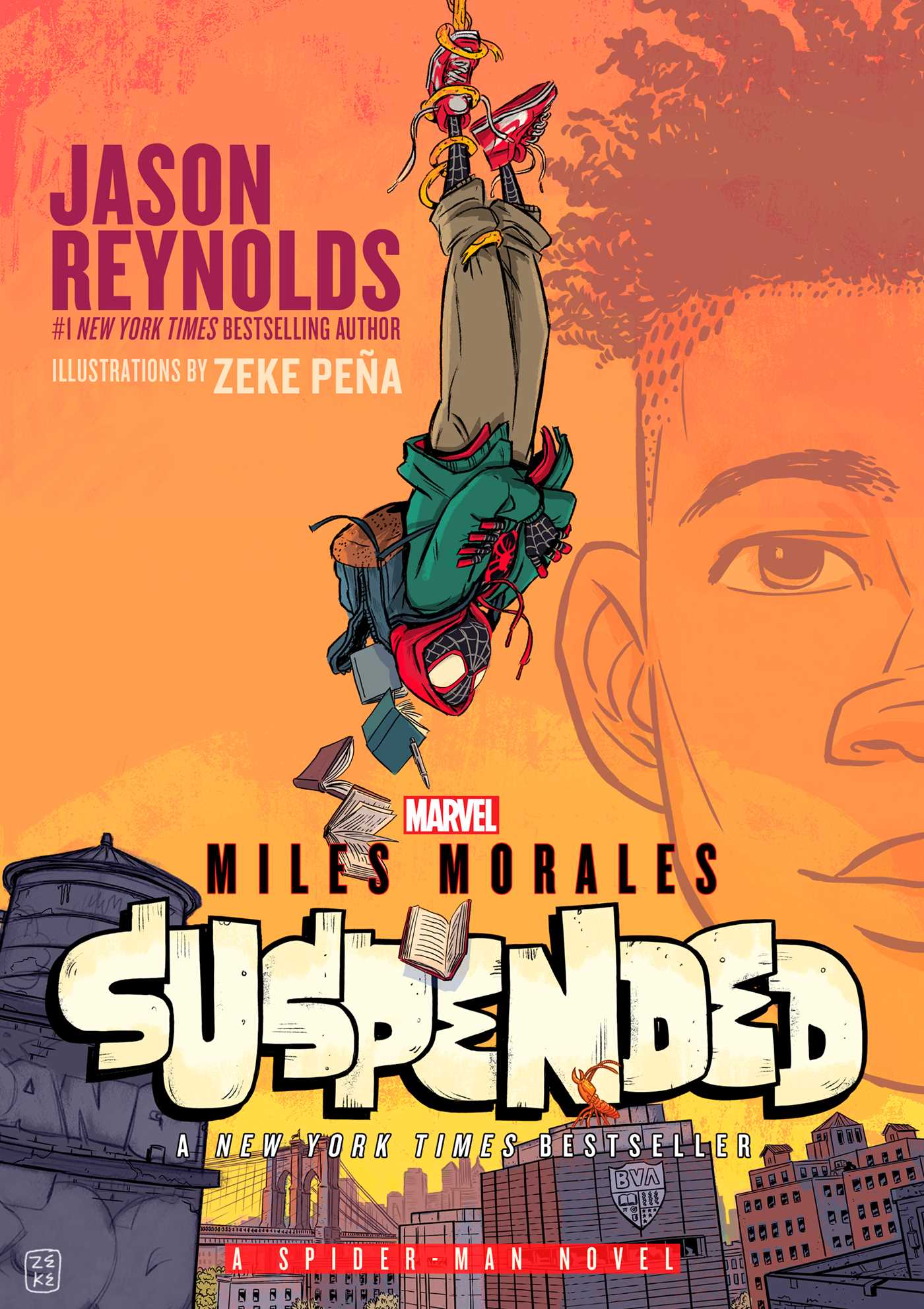 Image of miles morales suspended