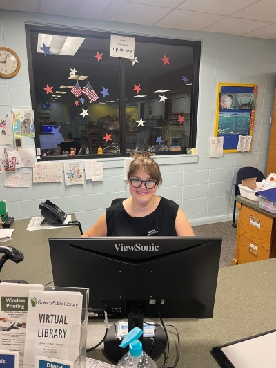 Image of Maizie at Children's Desk