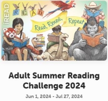 phot of 2024 IRead poster for adult summer reading