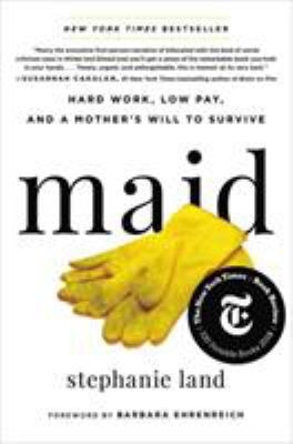 Maid book cover - yellow rubber gloves on a white background