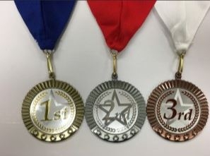 photo fo 1st, 2nd, and 3rd place medals