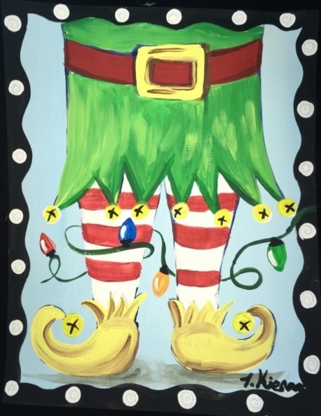 Image of painting of elf legs from https://stepbysteppainting.net/